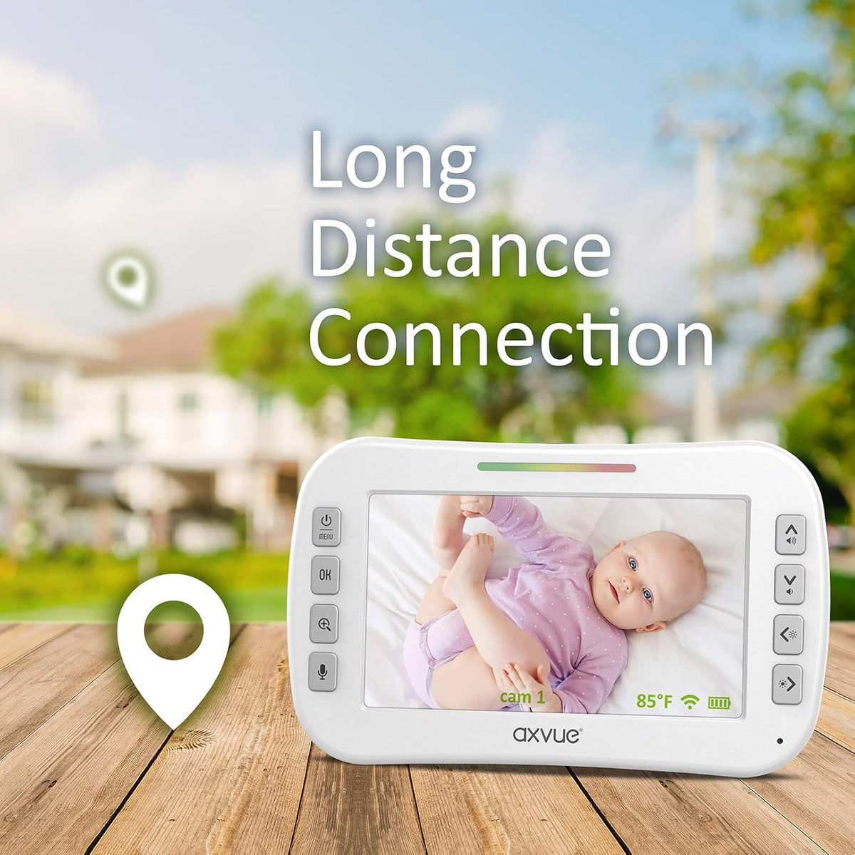 Video Baby Monitor with 5 Screen, Night Vision, Temperature Alert D73409