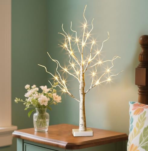 108 Led 8 Modes Lighted Birch Tree P565