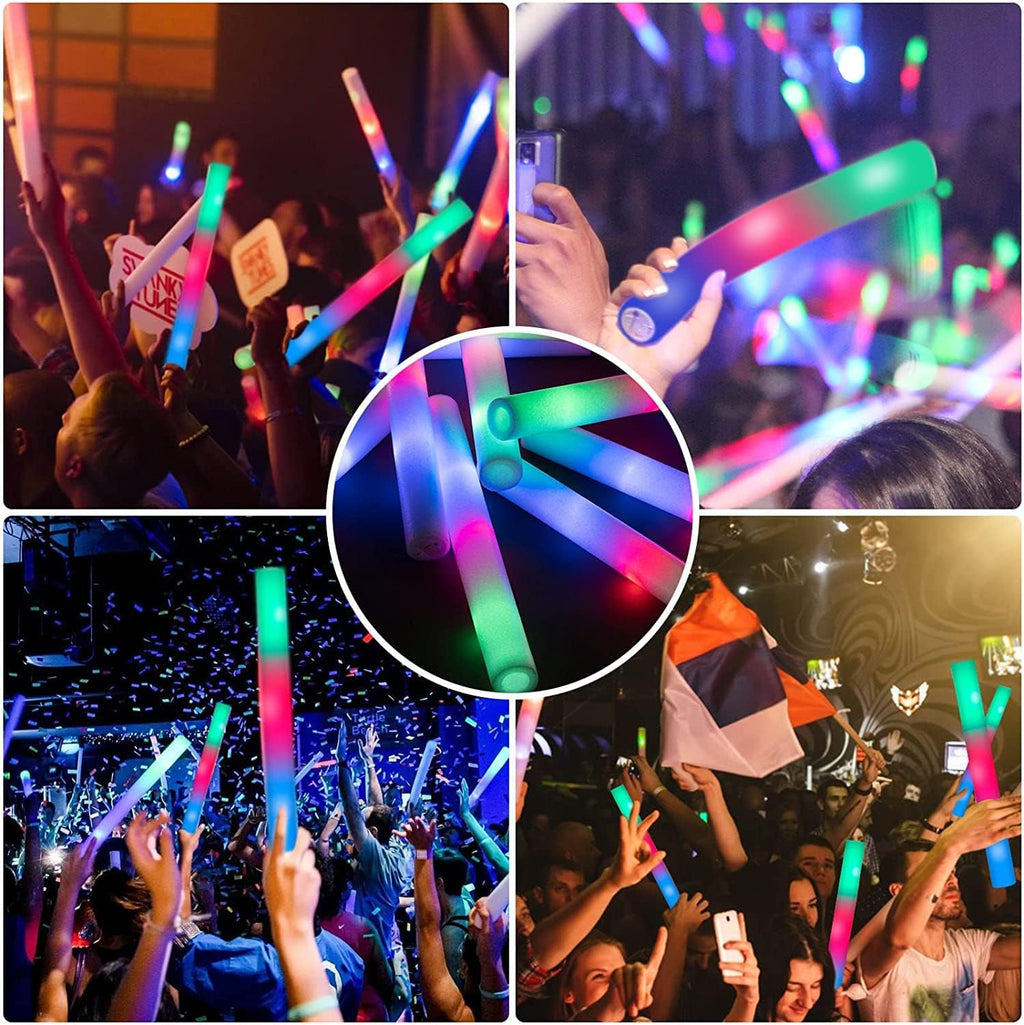28 Pcs LED Foam Glow Sticks L467310