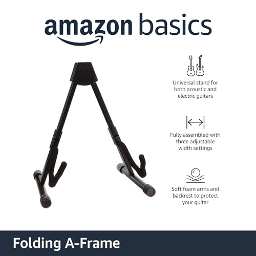 Adjustable Folding A-shape Guitar Stand Black T184164