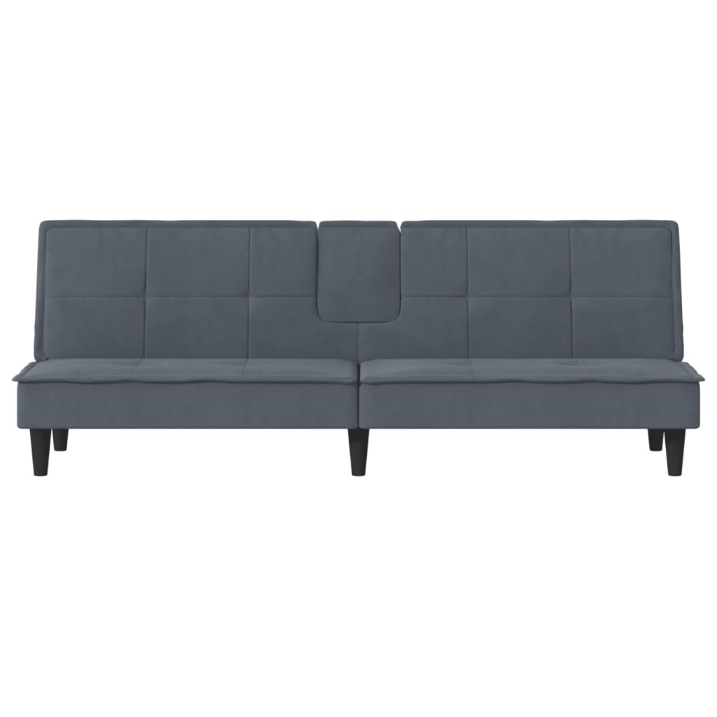 Dark Gray Sofa Bed with Cup Holders Y3117