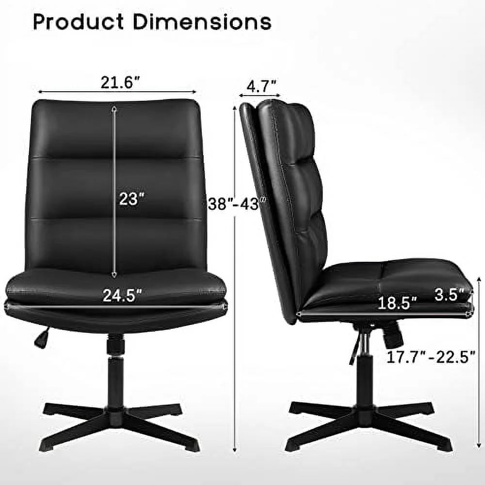 Pu Leather Armless Office Chair W627