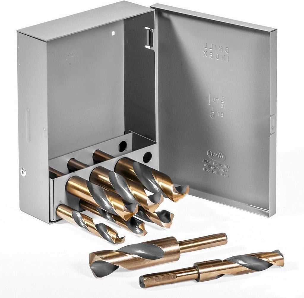 8-Piece High Speed Steel Drill Bit Set 1/2 Shank With Case P618627