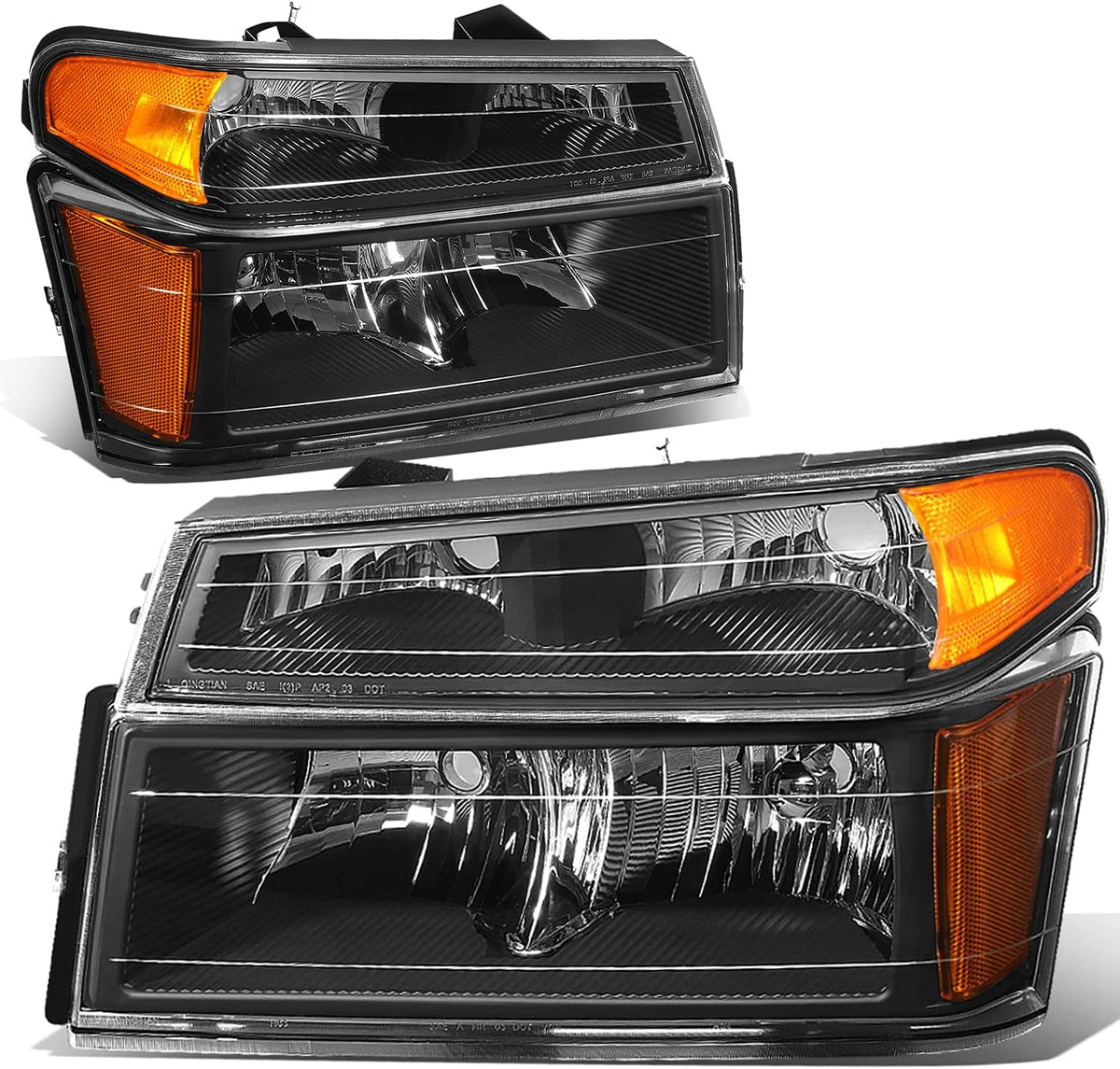 Black Housing Amber Corner Headlights with Signal Lights D548