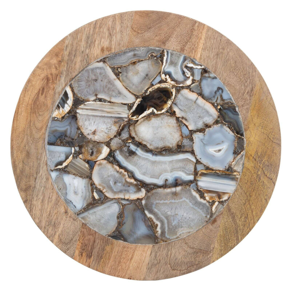 Black Agate Corner Side Table N1821