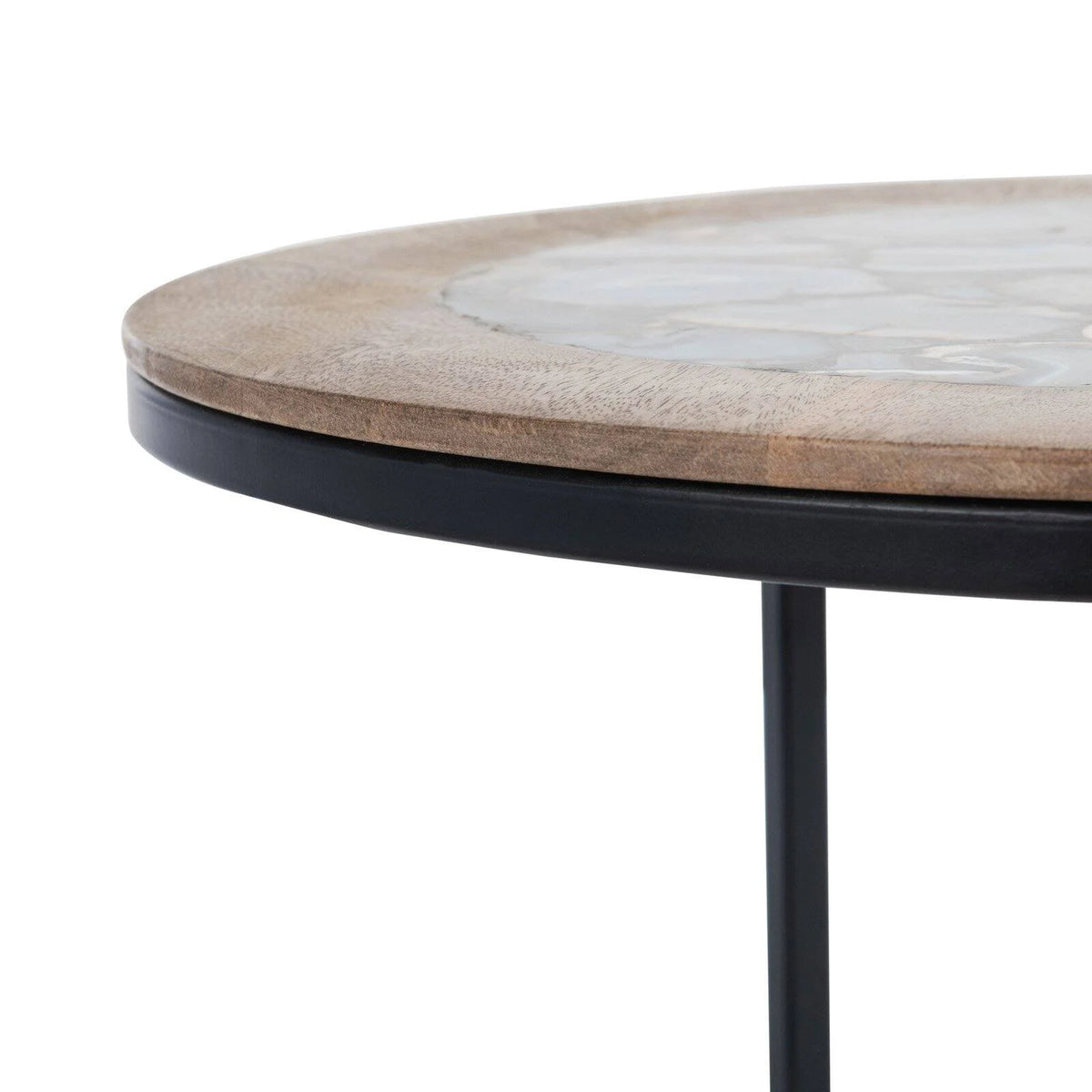 Black Agate Corner Side Table N1821