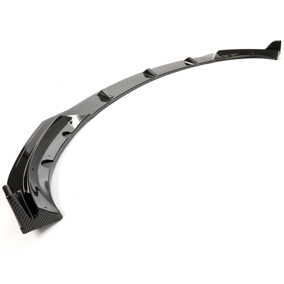 Carbon Fiber Printing Front Bumper Lower Lip Splitter Kit 3PCS I738