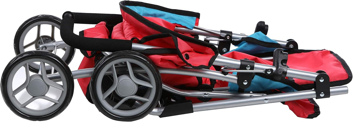 Red and Blue Foldable Umbrella Doll Stroller H615