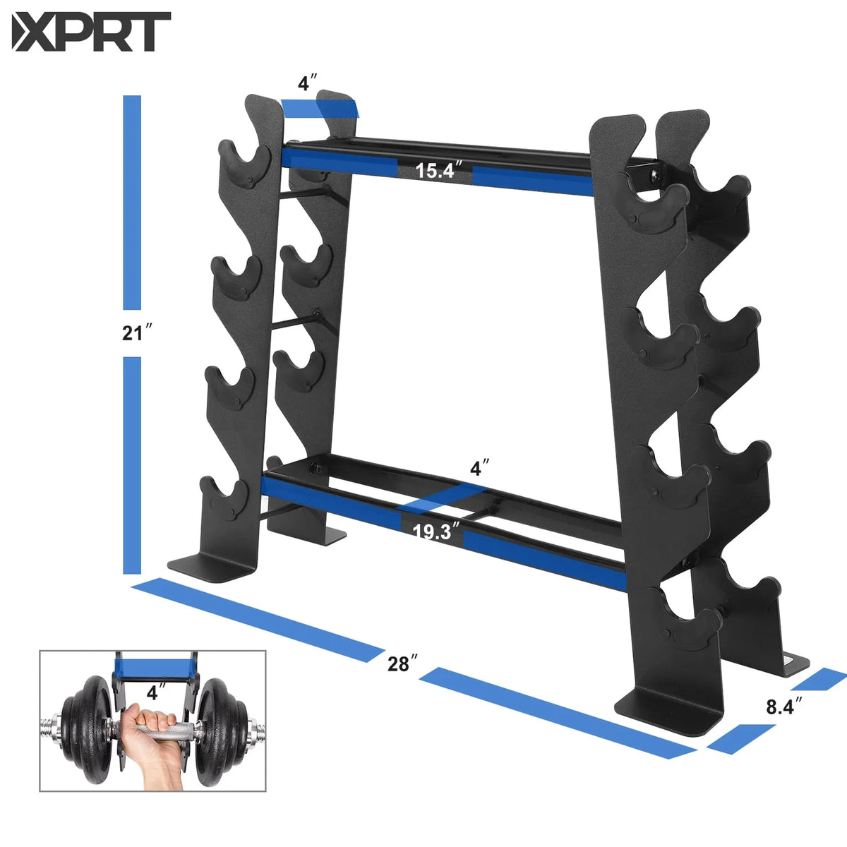 Heavy-duty 2 Tiers Dumbbell Rack N941291