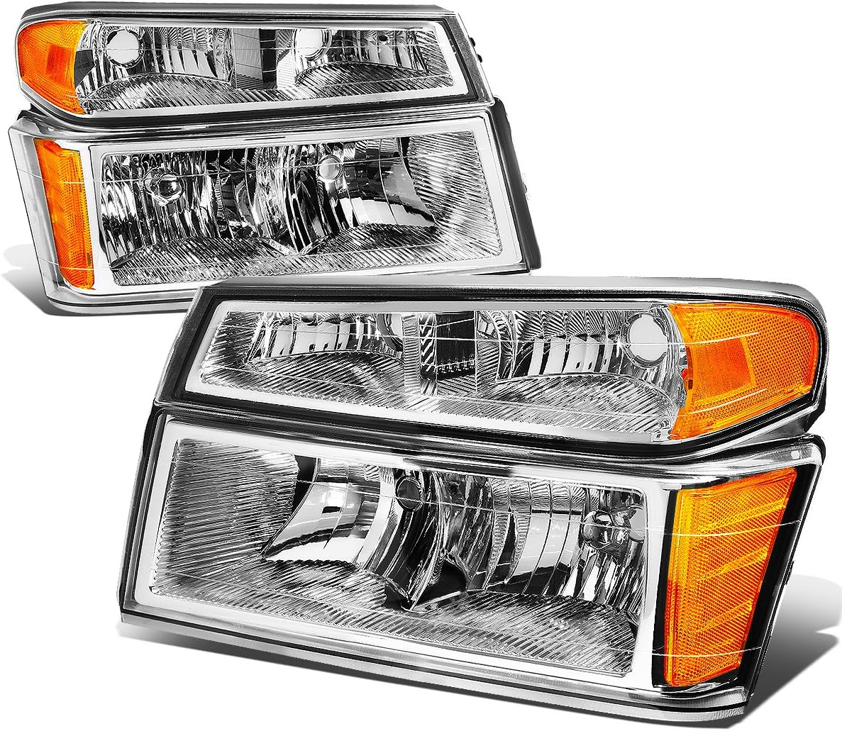 Black Housing Amber Corner Headlights with Signal Lights D548