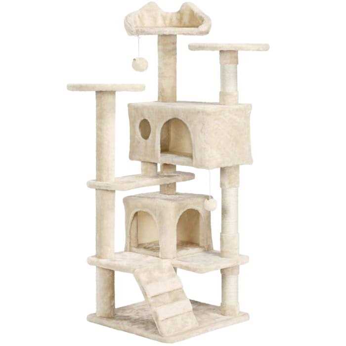 Plush Cat Tree with 2 Condos O661