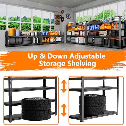 5 Tier Heavy Duty Adjustable Metal Garage Shelving P3062