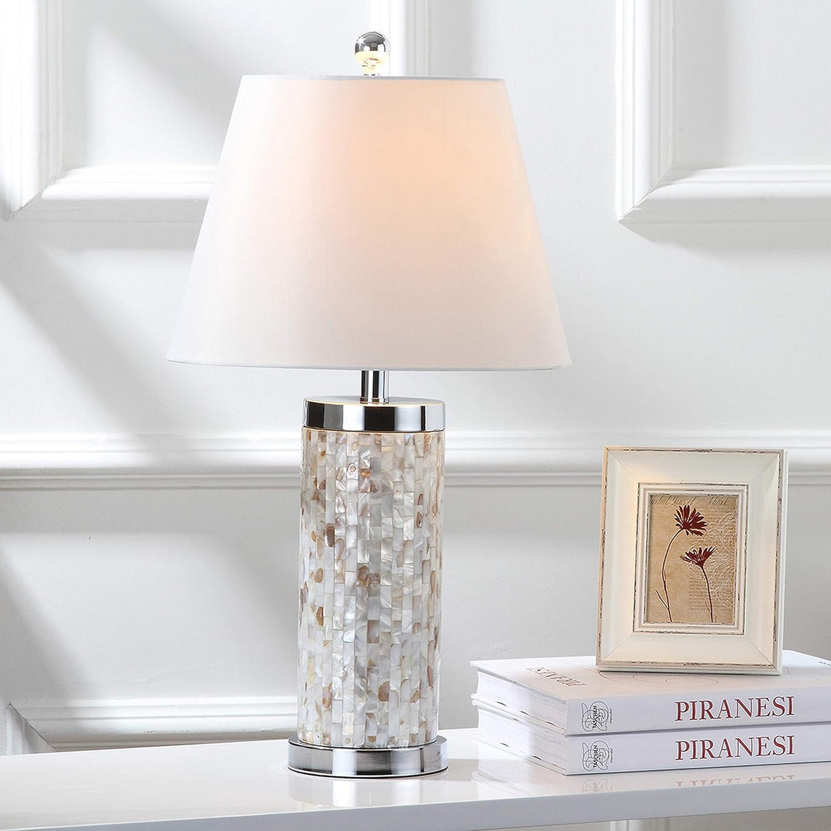 Ivory Shell Table Lamp Set of 2 F93058