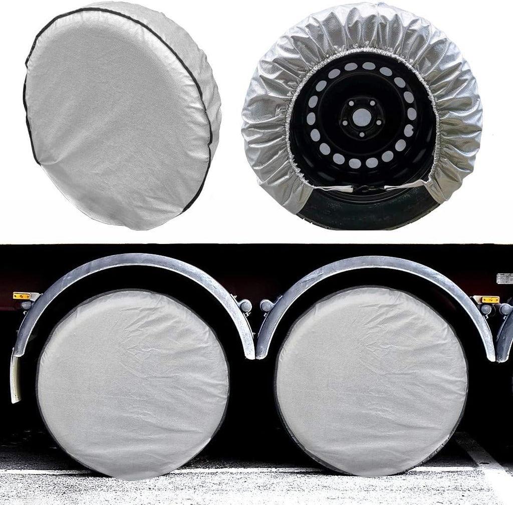 Tire Covers Set of 4, 5 Layer Waterproof Aluminum Film, Fit 30 to 32 Tire Diameter N3483