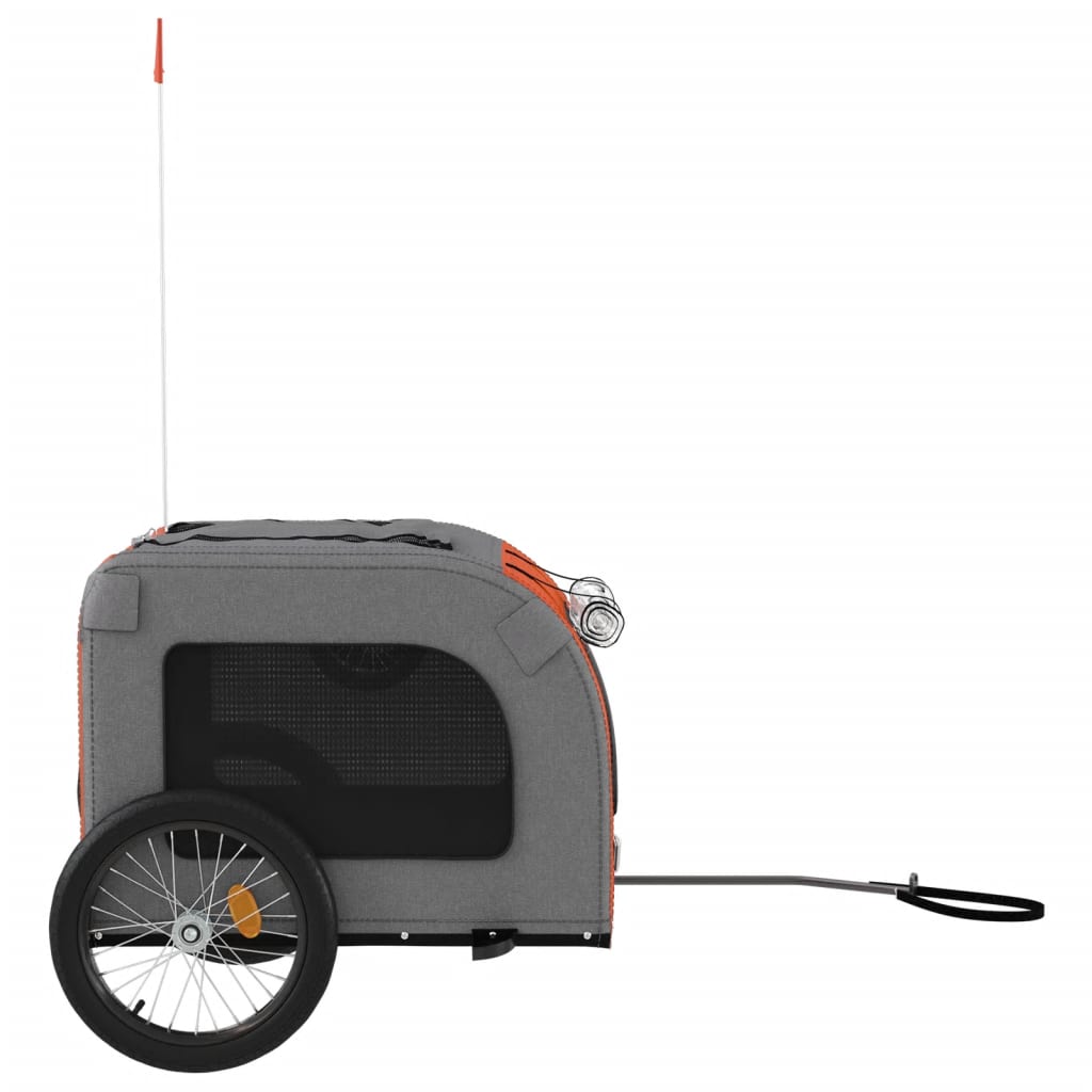 Red and Gray Bike Trailer Oxford Fabric Iron B6881