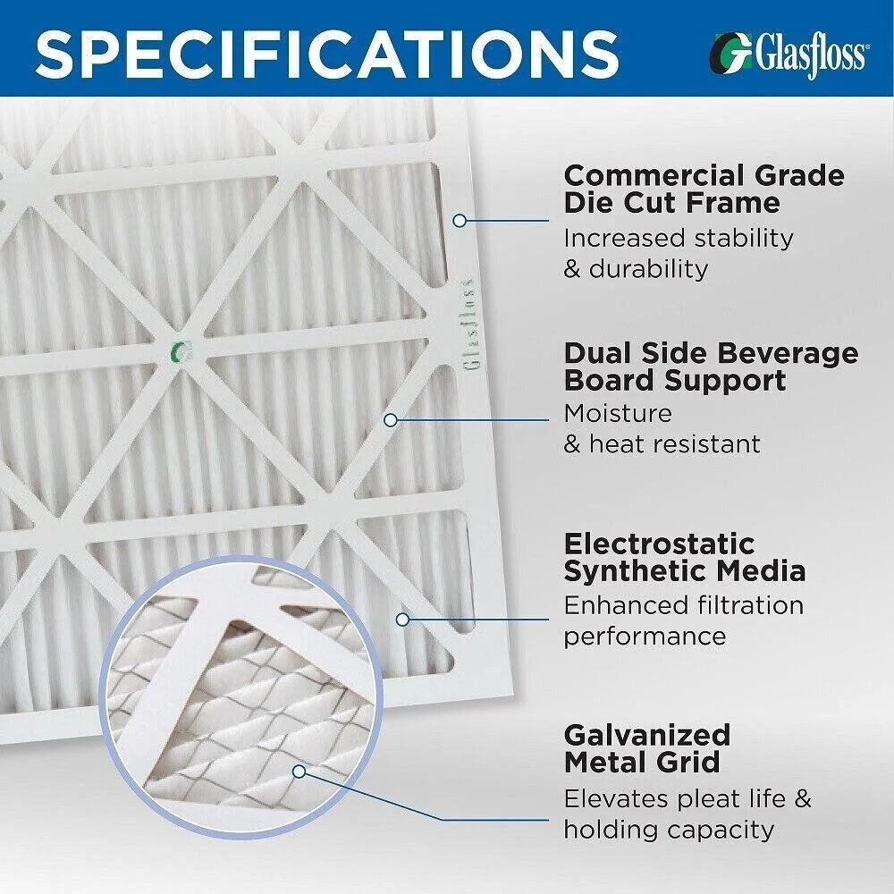 MERV 13 Pleated AC Furnace Air Filters 6 Pack D827