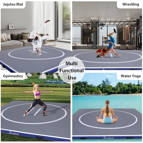 Gray Inflatable Wrestling Mat 10FT/5FT S231