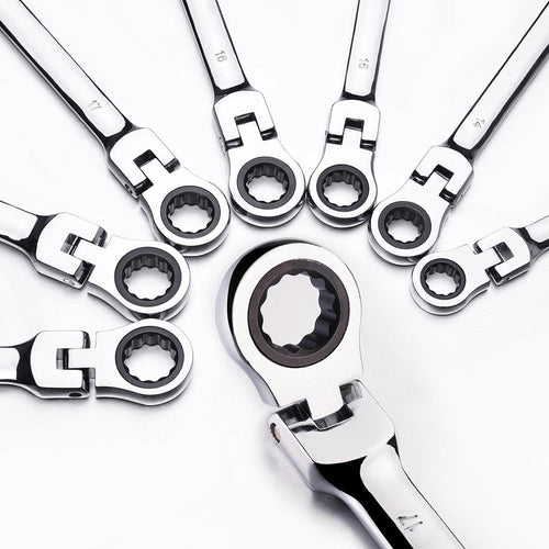 12pc Ratchet Spanner 8-19mm Metric Wrench Set T610