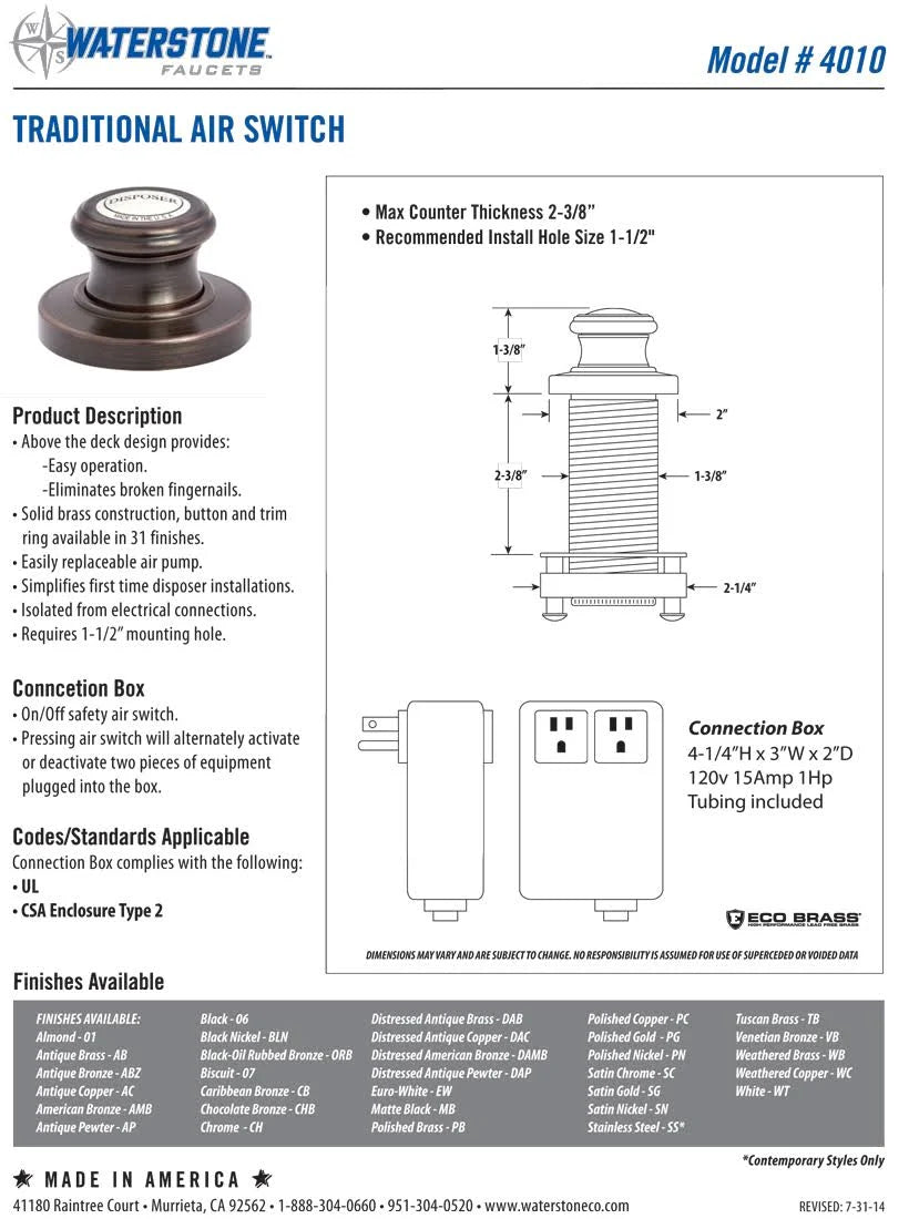 Traditional Air Switch H563251