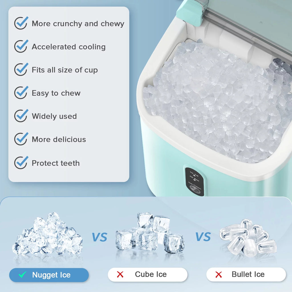 Portable Nugget Ice Maker with Self-Cleaning Function R52489
