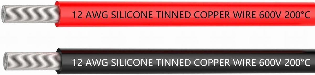12 AWG Silicone Wire 70 feet Tinned Copper Stranded Wire High Temperature Resistance Pack of 2 X416