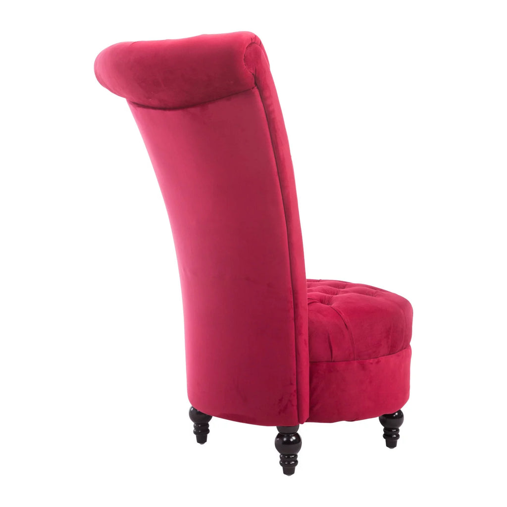 Retro High Back Armless Upholstered Tufted Accent Chair M194