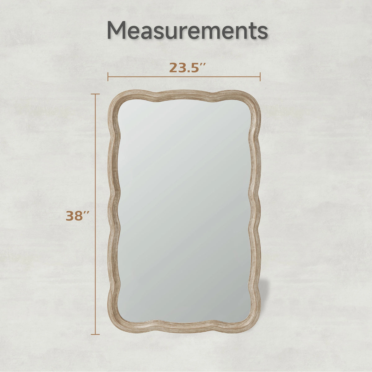 Curved Wood Frame Accent Mirror W849179