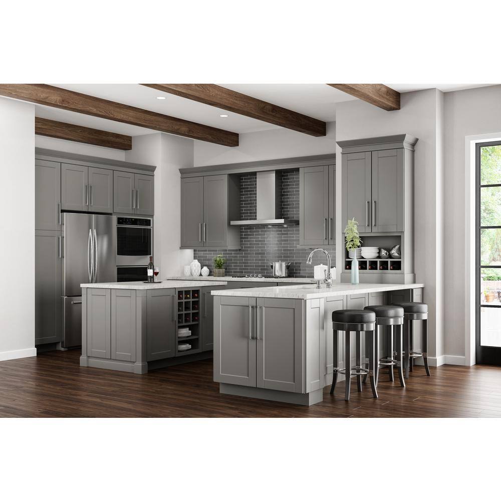 Shaker Assembled Pantry Kitchen Cabinet in Dove Gray Y7874