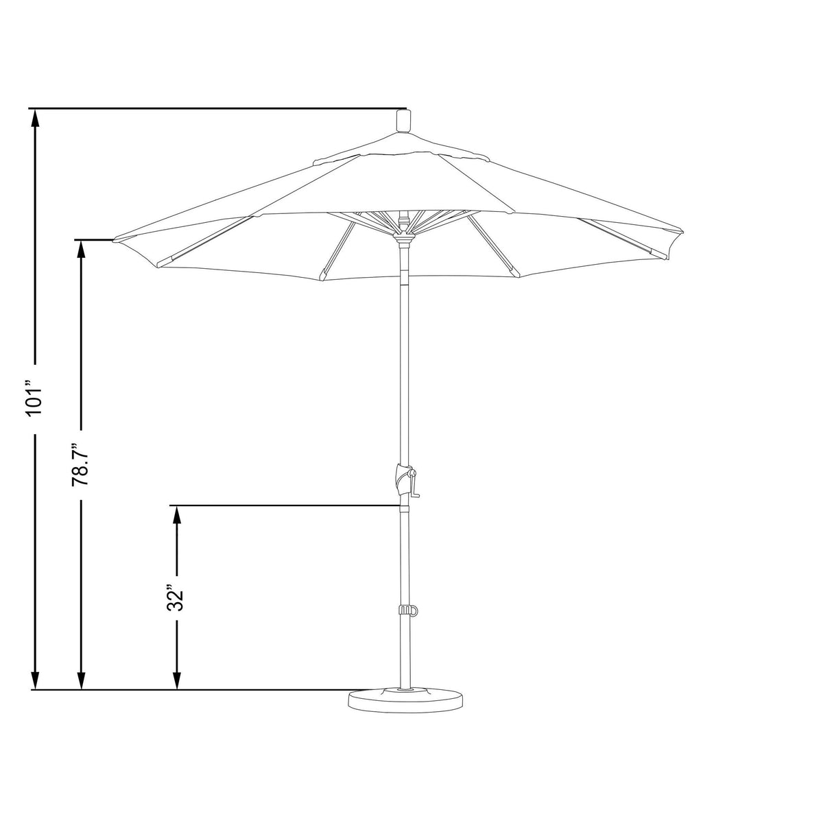 9 ft. Aluminum Push Button Tilt Olefin Market Umbrella, Red T88158