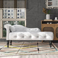 Modern Tufted Chaise Lounge Chair with Solid Wood Legs S8046