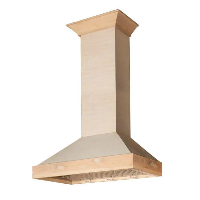 30 in. Unfinished Wooden Wall Range Hood H7807