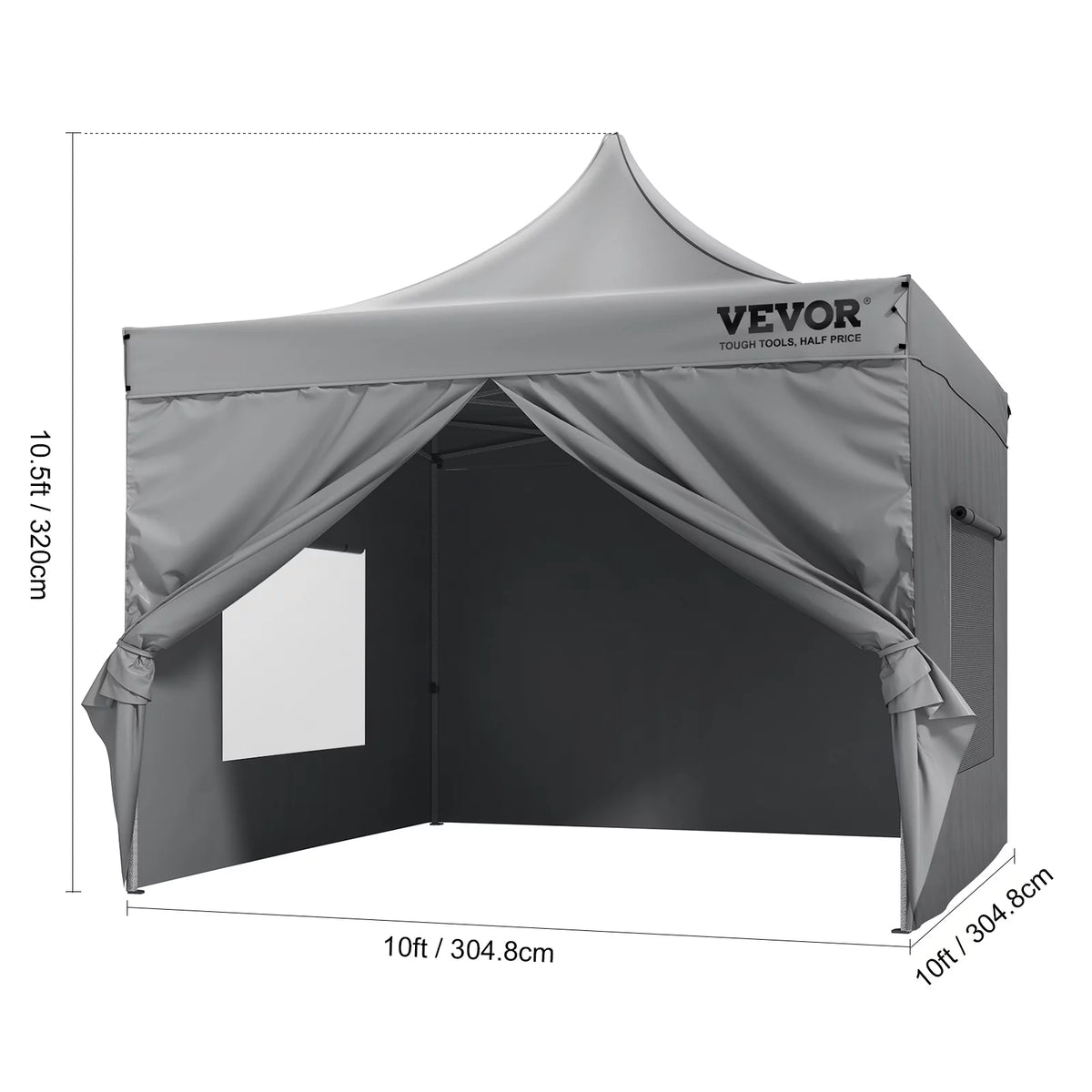 10x10 FT Pop up Canopy Tent with Removable Sidewalls H200842