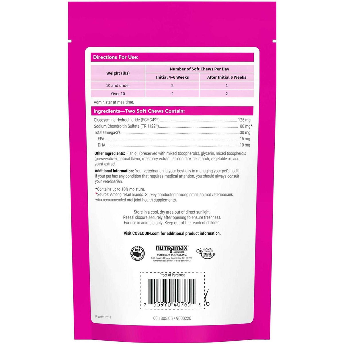 Cosequin Soft Chews Joint Supplement for Cats M35490