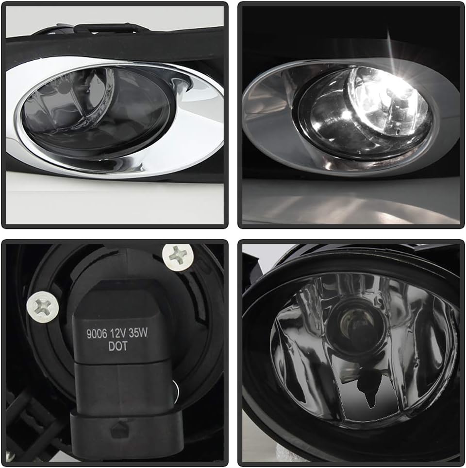 Smoked Fog Lights Lamps Assembly Driver & Passenger Side H33361