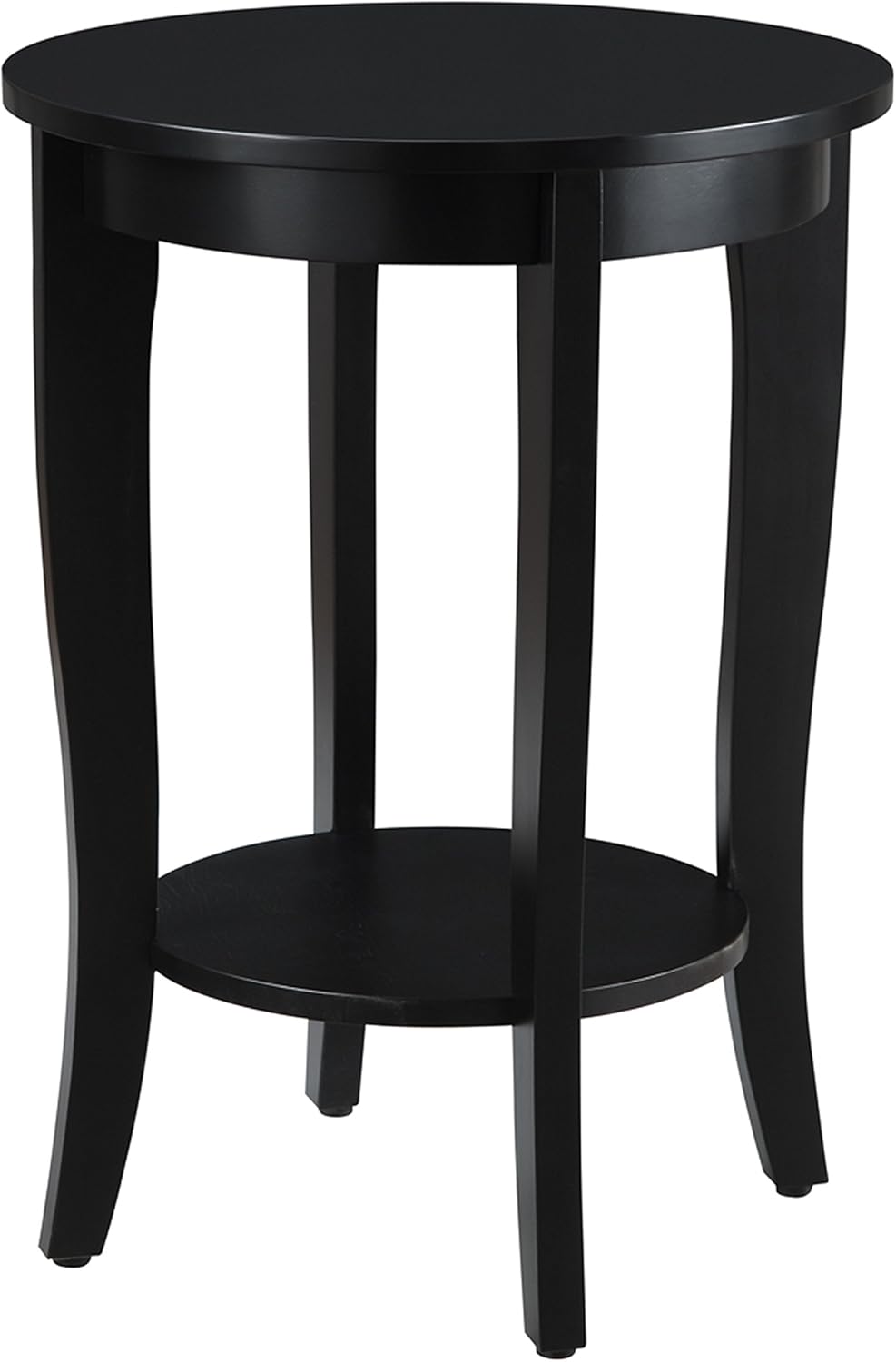 White Faux Marble Round End Table I672193