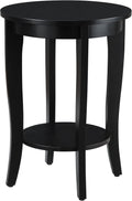 White Faux Marble Round End Table I672193