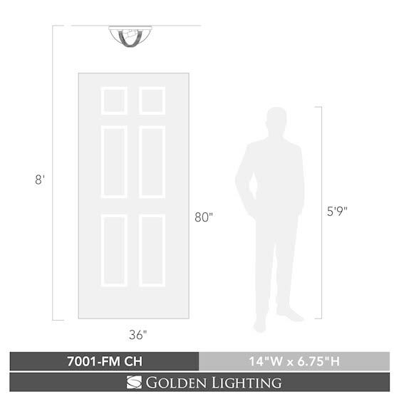 Flush Mount Chrome U498