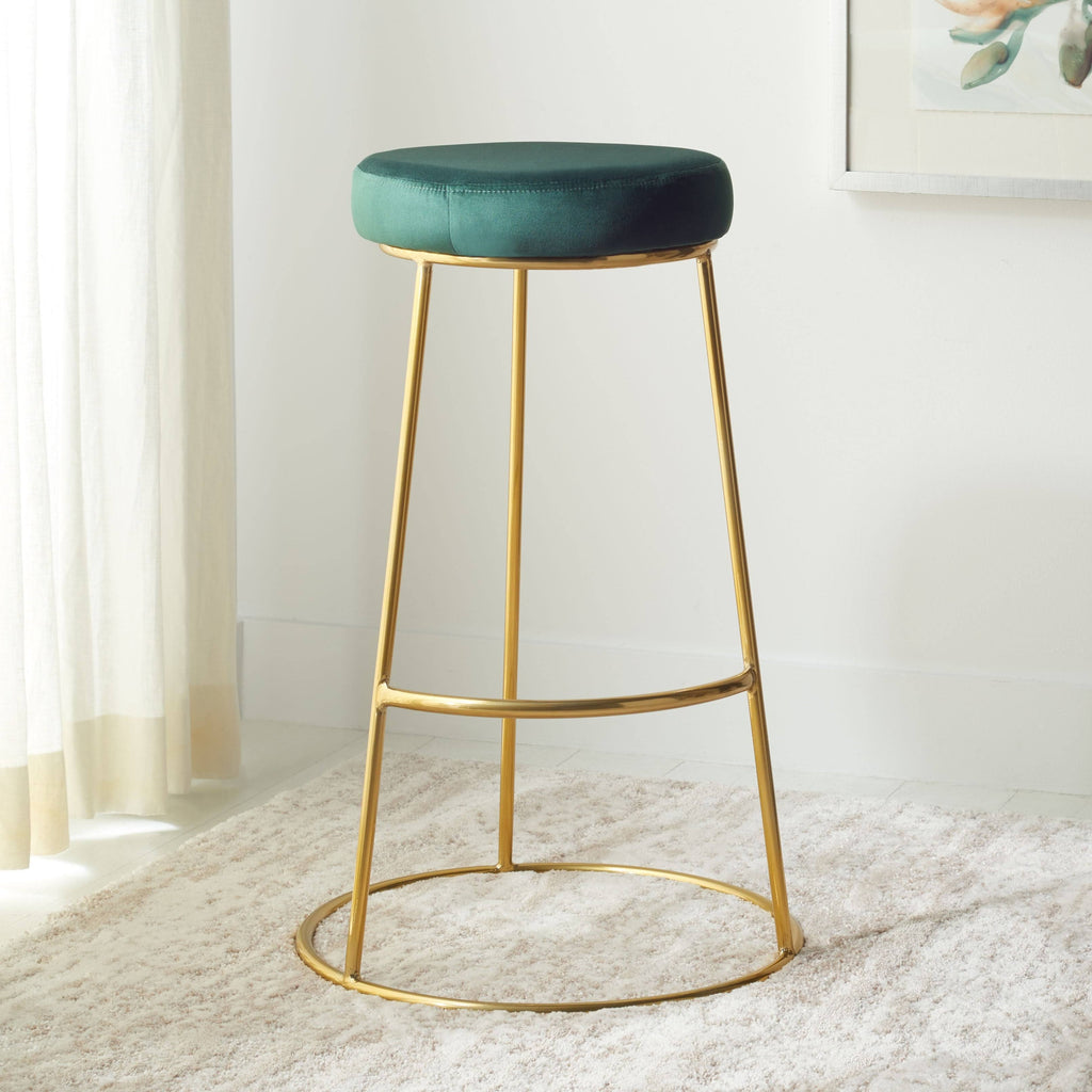 Lilac / Gold Round Bar Stool S339468