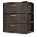 3 Drawer Wide Weave Tower Espresso F211355