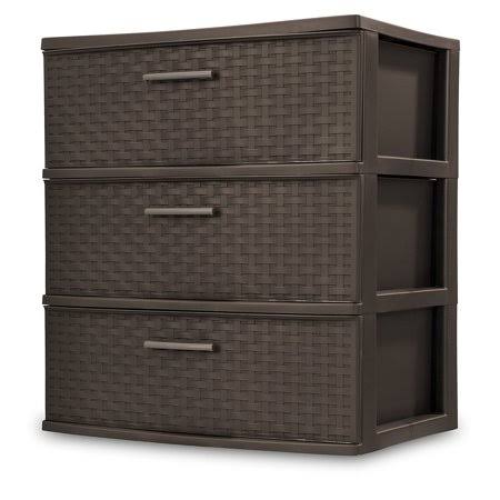 3 Drawer Wide Weave Tower Espresso F211355