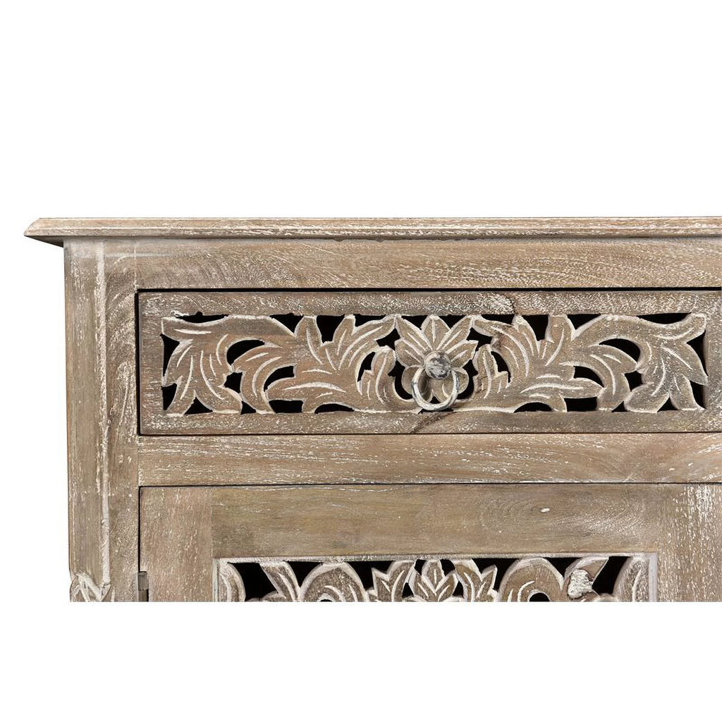 Gray 6 Drawer 2 Door Solid Wood Sideboard G600