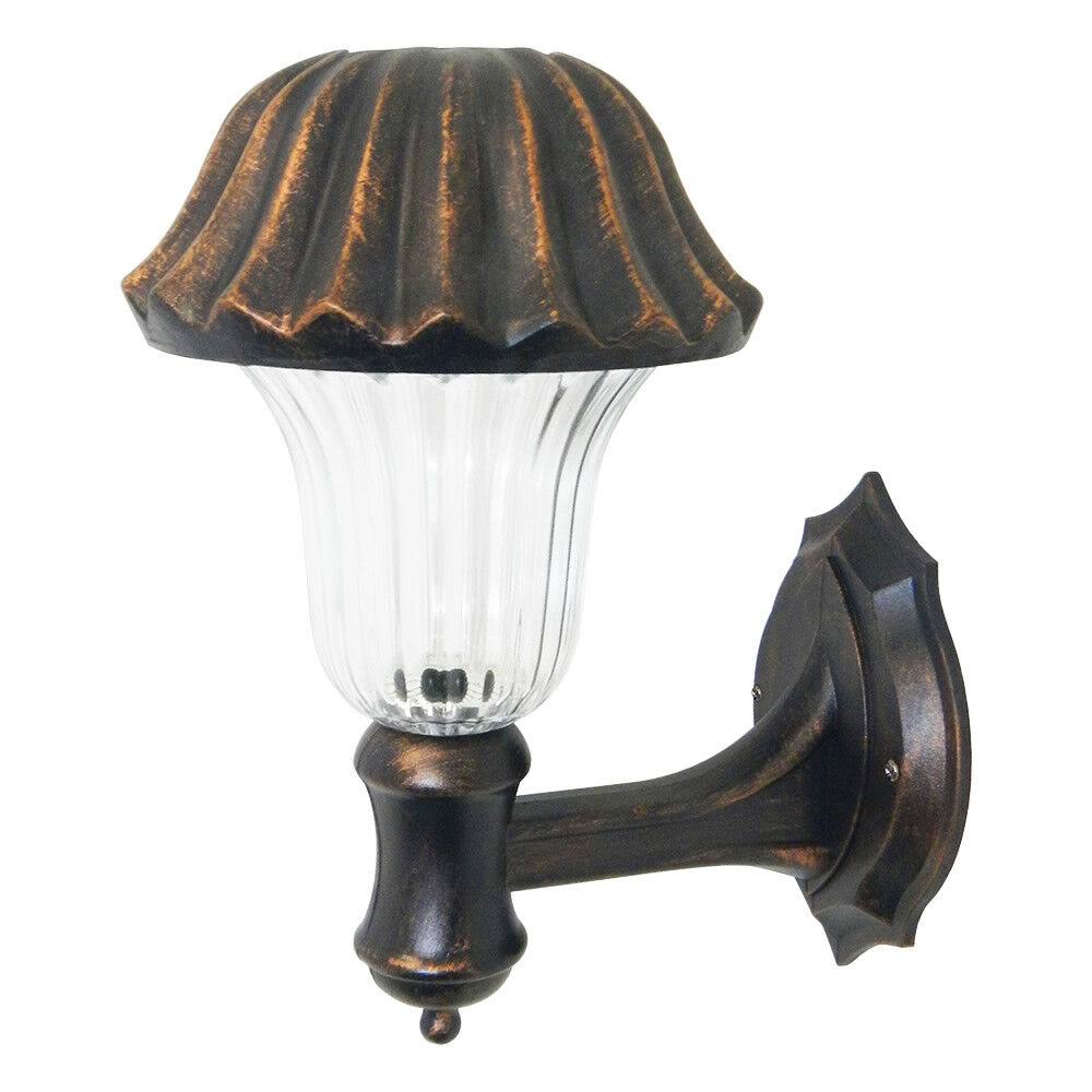 Outdoor Garden SMD LED Solar Wall Mount Light Glass Lens V62629