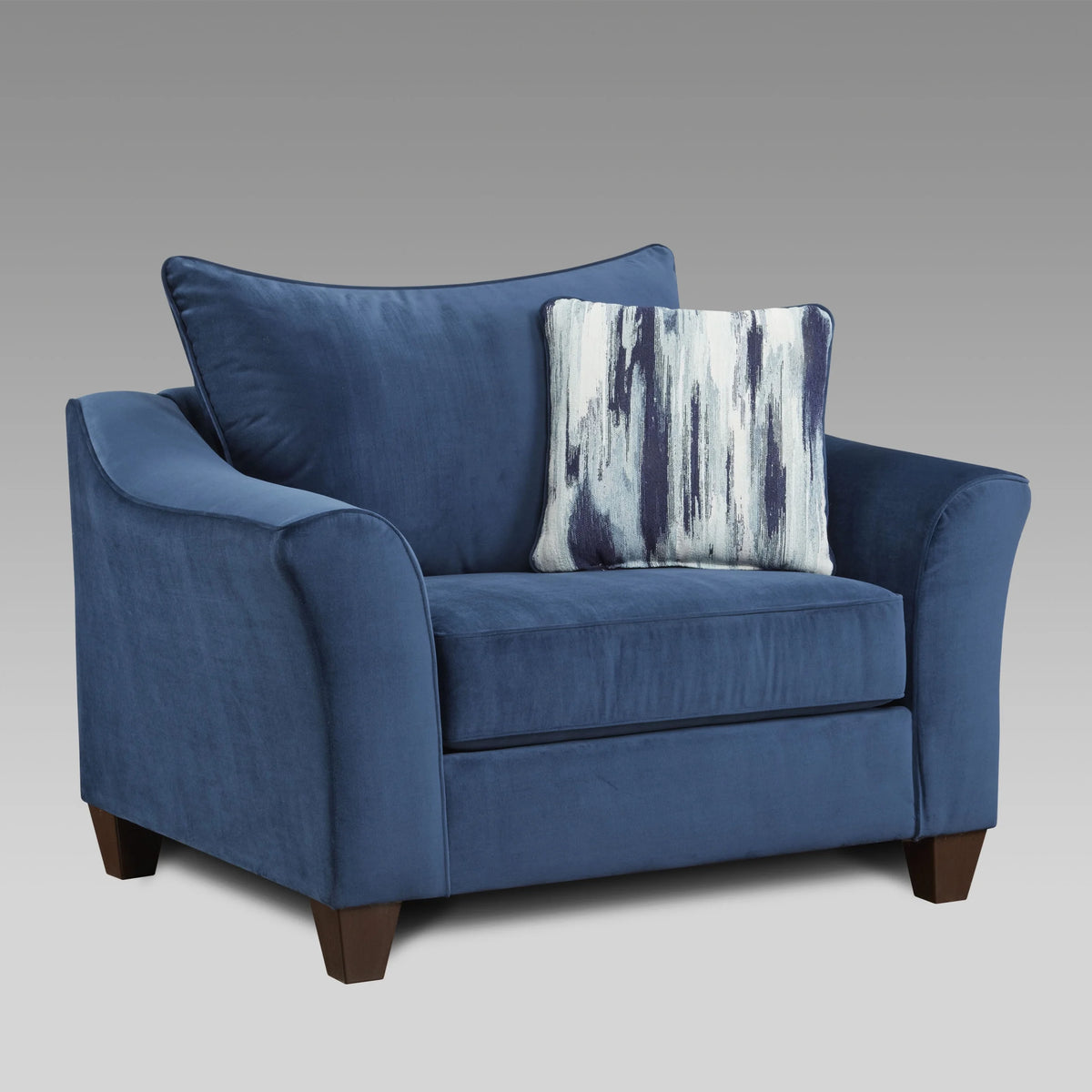 Navy Blue Fabric Armchair M839776