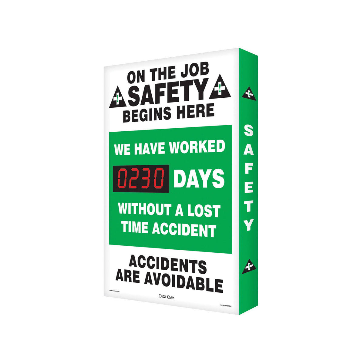 Job Safety Scoreboard 20 x 28 in. H870971