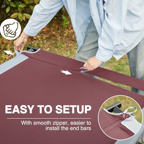 Extra Wide Oversized Folding Camping Cot with Carry Bag C92104