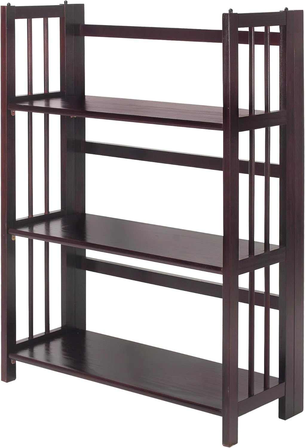 3-Shelf Folding Stackable Bookcase Natural L473308