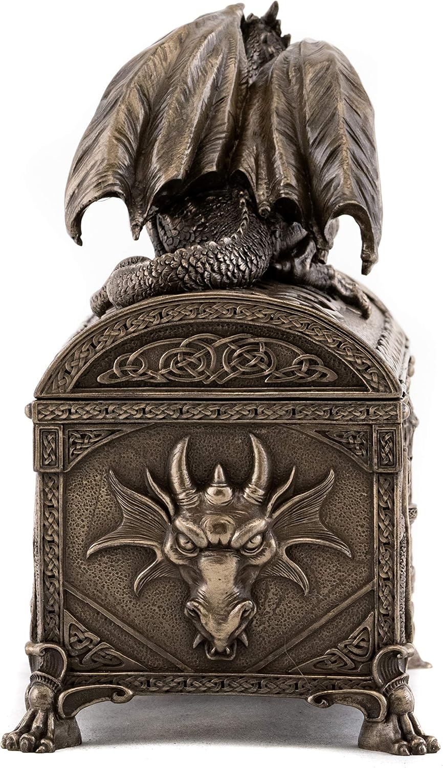 7-Inch Cold Cast Bronze Jewelry Box G69420