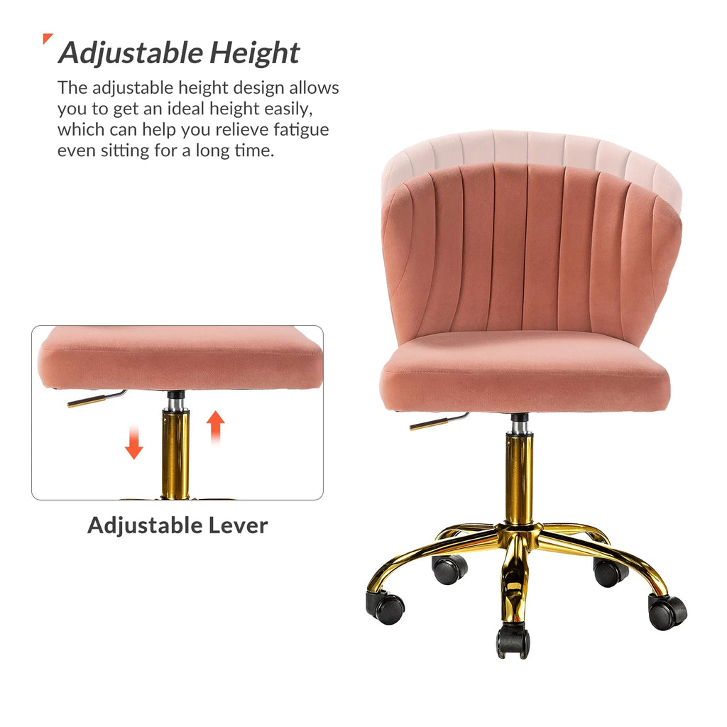 Velvet Swivel Task Office Chair S8785