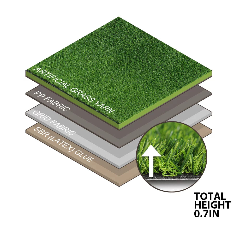 10x18ft 18mm Green Artificial Grass Turf W598