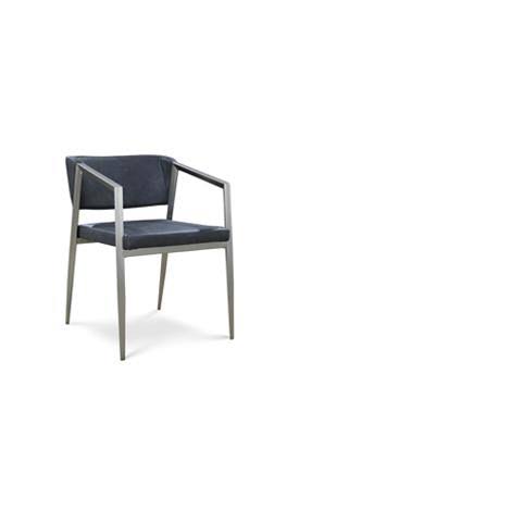 White/Stainless Steel Armchair A4671